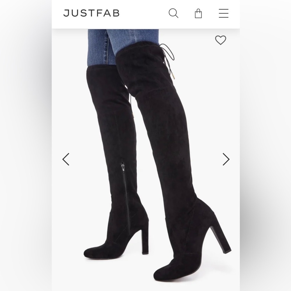 black suede thigh high heeled tie boots size 8